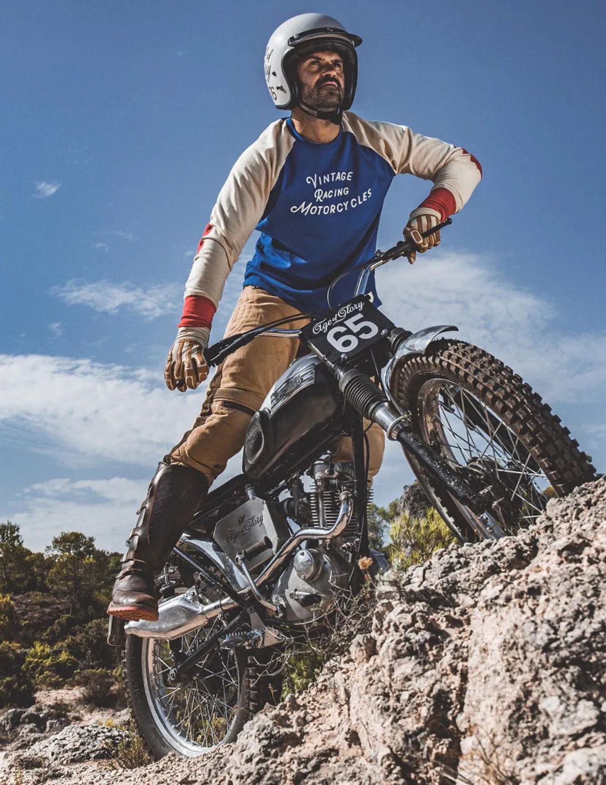 trophy ls tee dark red black