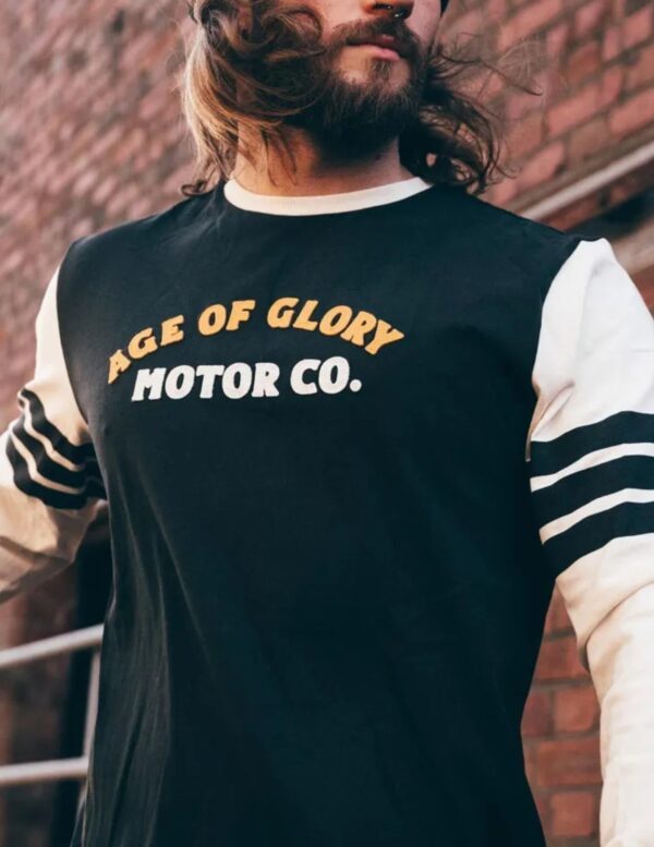 trophy ls tee dark red black