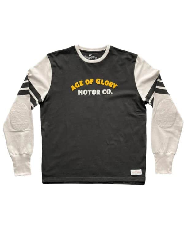 trophy ls tee dark red black